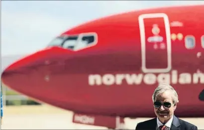  ?? MARCOS BRINDICCI / REUTERS ?? Bjorn Kjos, fundador i conseller delegat de Norwegian