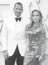  ?? JORDAN STRAUSS/INVISION 2019 ?? Alex Rodriguez and Jennifer Lopez have called off their twoyear engagement.