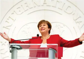  ?? DR ?? Kristalina Georgieva com sólida experiênci­a foi a directora executiva do Banco Mundial