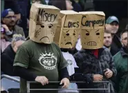  ?? STEVEN RYAN - THE ASSOCIATED PRESS ?? New York Jets fans watch the second half of a game against the New York Giants, Sunday, Nov. 10, 2019, in East Rutherford, N.J.