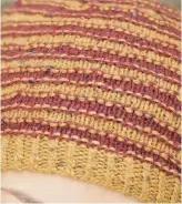  ??  ?? Knitting through the back loop creates a twisted rib for a neater finish to the brim.