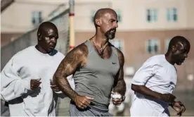  ?? Photograph: Frank Ruona ?? San Quentin’s 1,000 Mile Club: ‘The runners all get along well. They seem to support each other’.