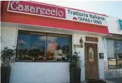  ?? CARLINE JEAN/SUN SENTINEL ?? Casareccio Trattoria Italiana, a cozy Sicilian restaurant on Federal Highway in Pompano Beach, has closed after about five years in business.