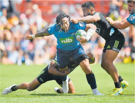  ?? Photo / Photosport ?? Time will tell if Ma’a Nonu’s performanc­es can lift the Blues and earn him a World Cup spot.