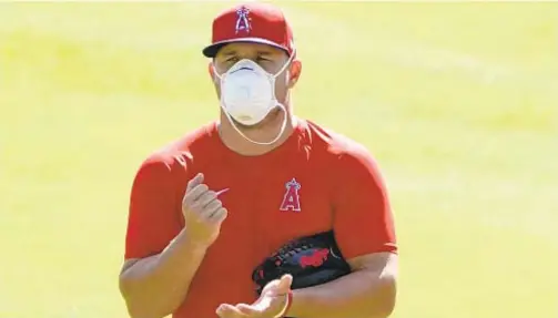  ?? AP ?? Angels center fielder Mike Trout is concerned about health issues as he and his wife are expecting a child in August.