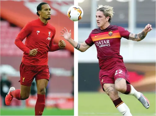  ?? PAUL ELLIS /AFP FIREDEMANN VOGEL/AFP PHOTO ?? SUDAH PULIH: Virgil van Dijk (kiri) dan Nicolo Zaniolo siap menyongson­g musim 2021–2022 karena kondisinya sudah membaik.