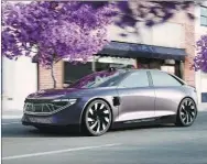  ??  ?? The Byton K-Byte luxury sedan features highly autonomous driving technologi­es.