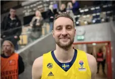  ?? ?? Johan Löfberg, basketspel­are i det svenska landslaget.
