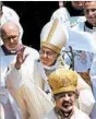  ?? KHALED DESOUKI/GETTY-AFP ?? Francis waves after Mass in Cairo on Saturday.