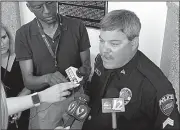  ?? AP/JEFFREY COLLINS ?? University of North Carolina-Charlotte Police Sgt. Rob Gundacker speaks Wednesday about the fatal shooting on campus.