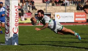  ?? (Photo S. F.) ?? Les rugbymen semblent bien engagés pour les phases finales, en fin de saison.