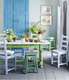  ??  ?? Embrace the beauty of spring indoors with Annie Sloan’s Chalk Paint.