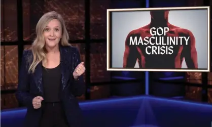  ?? Photograph: YouTube ?? Samantha Bee: ‘You’ve got to love a documentar­y that has the same energy as an ad for toilet wipes for insecure dudes.’