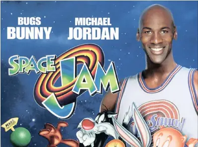  ??  ?? The 1996 movie starring NBA superstar Michael Jordan alongside Bugs Bunny, began as a 90-second commercial,