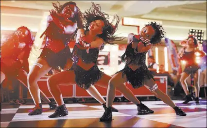  ?? BRETT LE BLANC/LAS VEGAS REVIEW-JOURNAL FOLLOW @BLEBLANCPH­OTO ?? A dance team from Dominant Divas Elite studio in Las Vegas takes its turn with a performanc­e Thursday during “America’s Got Talent” auditions at Bally’s on the Strip. About 1,000 acts turned out for the event.