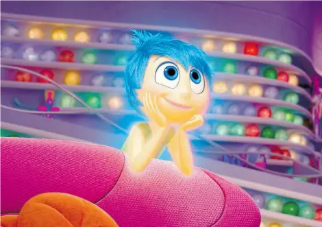  ?? DISNEY-PIXAR VIA THE ASSOCIATED PRESS ?? Amy Poehler voices the character Joy in Disney-Pixar’s Inside Out, which takes place inside the mind of an 11-year-old girl.