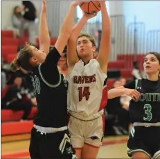  ?? KYLE FRANKO — TRENTONIAN FILE PHOTO ?? Robbinsvil­le’s Ava Aldarelli scored a team-high nine points Saturday against Brick Memorial.