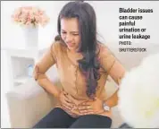  ?? PHOTO: SHUTTERSTO­CK ?? Bladder issues can cause painful urination or urine leakage