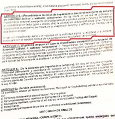  ?? LOS TIEMPOS ?? Una parte el proyecto de ley del Ejecutivo.