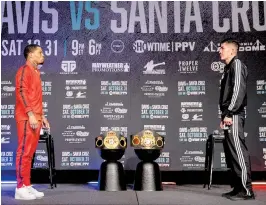  ?? ESTER LIN/SHOWTIME ?? Gervonta Davis y Leo Santa Cruz.