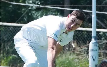  ??  ?? Some tidy bowling from Matthew Kelliher helped Neerim District comfortabl­y account for Yarragon in division three.