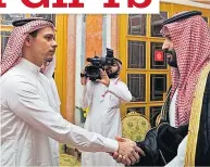  ??  ?? AWKWARD Victim’s son meets Crown Prince yesterday