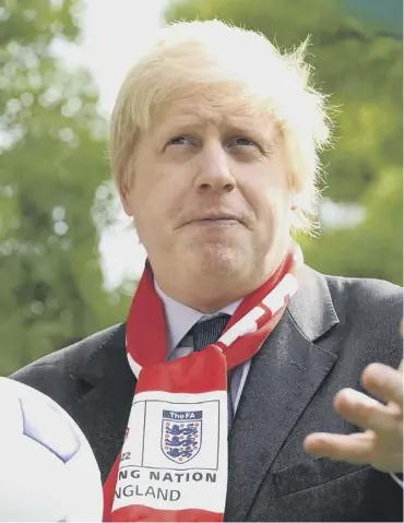  ??  ?? 0 Boris Johnson backed a bid to host the 2030 World Cup yesterday