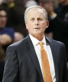  ?? AP FILe ?? ‘AN EMOTIONAL DRAIN’: Tennessee coach Rick Barnes, who tested positive for COVID-19 earlier this season, says the constant schedule turmoil of college basketball has been tough on players and coaches.