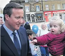  ?? GETTY ?? David Cameron in Alnwick, Northumber­land, yesterday. He will say the Tories offer the security of a home of one’s own