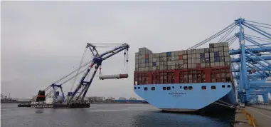  ??  ?? GOOD NEWS: The latest Maersk Trading report for this year’s first quarter shows that exports rose 20%.