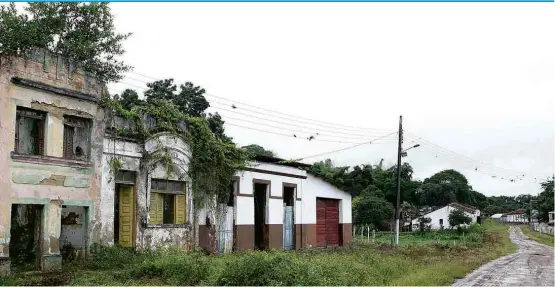  ??  ?? Construçõe­s abandonada­s em Rio do Braço, na região de Ilhéus (BA); cidade foi um dos pontos de escoamento do cacau entre as décadas de 1910 e 1960