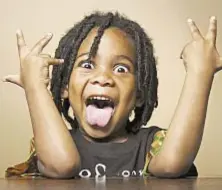  ??  ?? Caidyn Bennett, 4, has millions of hits on his “dreadlock” vid.