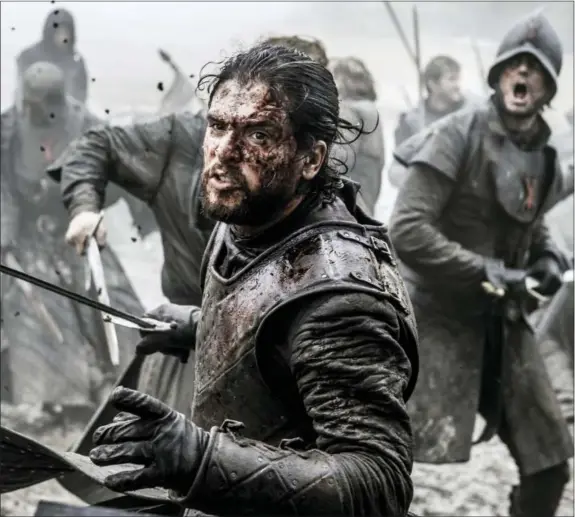  ?? HELEN SLOAN/HBO VIA AP, FILE ?? This file image released by HBO shows Kit Harington in a scene from “Game of Thrones.”