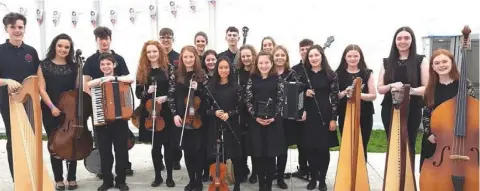  ??  ?? Comhaltas Craobh Dhún Dealgan branch members who featured among the prizewinne­rs at Fleadh Cheoil na hÉireann in Drogheda .