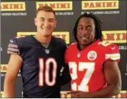  ?? COURTESY MITCHELL TRUBISKY ?? The Bears’ Mitchell Trubisky and the Chiefs’ Kareem Hunt pose for a photo at an NFL rookie event in 2017.