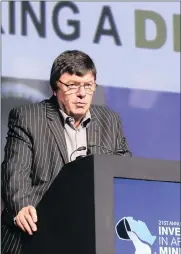  ?? PHOTO: SUPPLIED ?? Former Harmony chief executive Graham Briggs at the African Mining Indaba In Cape Town.