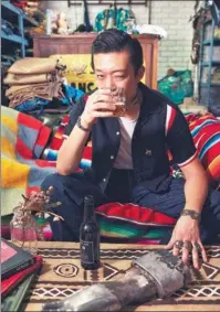  ?? PROVIDED TO CHINA DAILY ?? Liu Ke in one of his two shops in Beijing called Mega Vintage.