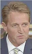  ?? AP PHOTO ?? JEFF FLAKE: In Senate speech, trashed President Trump’s attack on press.