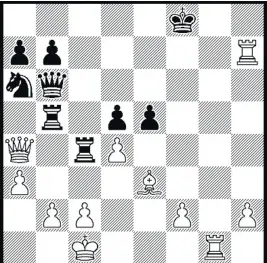  ??  ?? C: A bit harder. White would like to play 1.Bh6ch and if Ke8 2.Rg8 mate but Black can play 1 .... Qxh6 which ruins it White has a better first move. What is it?