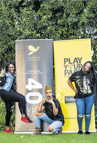  ?? /Supplied ?? Changing the world: Young creatives, with the help of Brand SA and the Loeries, are shaping how we use technology for innovation while creating jobs for themselves and others.