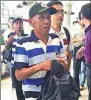  ?? SUN RUIBO / XINHUA ?? One of the Chinese sailors arrives at Kenyatta Internatio­nal Airport in Nairobi, Kenya, on Sunday.