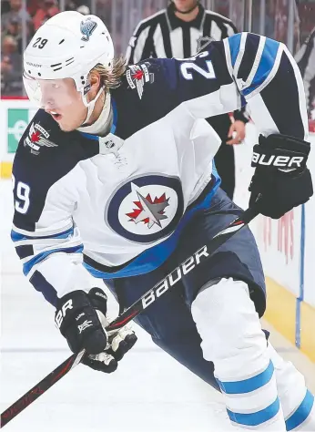  ?? CHRISTIAN PETERSEN / GETTY IMAGES FILES ?? Winnipeg’s Patrik Laine, just 21, has scored 110 goals in his first three seasons in the NHL.