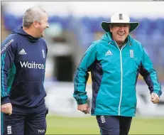 ??  ?? England cricket team’s coach Paul Farbrace (left) with head coach Trevor Bayliss