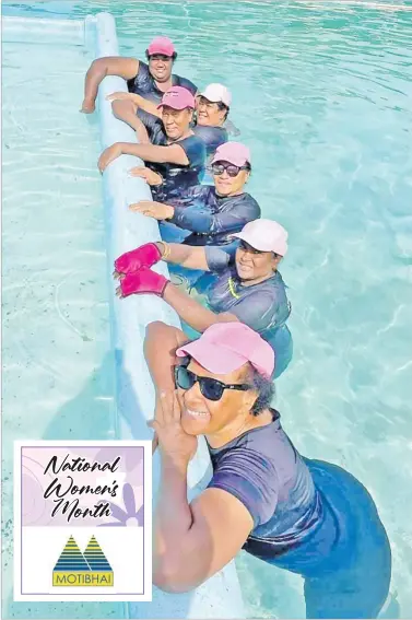  ?? Picture: SUPPLIED ?? Members of the Suva Cancer Survivors group during their “Mermaid Warriors” aqua fitness classes at the Suva Olympic Pool.