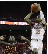  ?? AP file photo ?? Texas senior guard Kerwin Roach (12), who averaged 12.3 points per game for the Longhorns last season, was suspended against Eastern Illinois because of an undisclose­d violation of team rules. He’ll be reinstated for Friday’s game against Arkansas in El Paso.