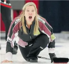  ?? P OSTM E D I A N EWS/ F I L E S ?? Cathy Overton-Clapham, shown in action in 2011, says the field is “just crazy” good at the Alberta Scotties.