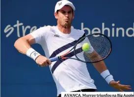  ??  ?? AVANÇA. Murray triunfou na Big Apple