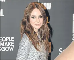  ??  ?? Karen Gillan arrives at the world premiere of The Party’s Just Beginning at the Glasgow Film Theatre last night