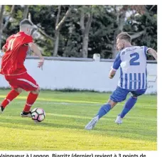  ??  ?? Vainqueur à Langon, Biarritz (dernier) revient à 3 points de Marmande.