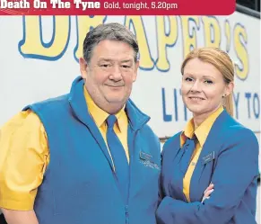  ??  ?? Johnny Vegas and Sian Gibson team up for another crime spoof.